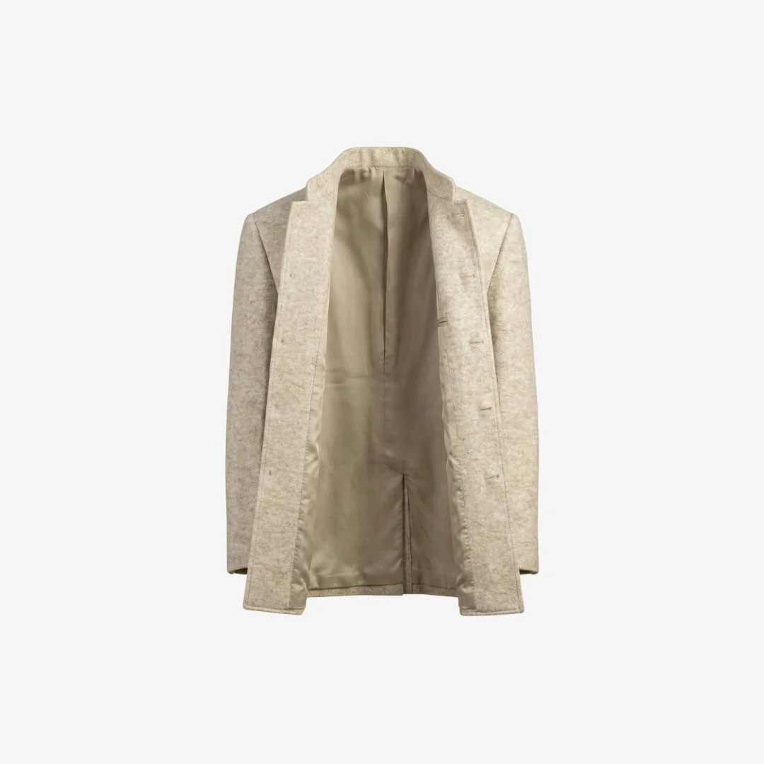 Classic Off-White Woolen Coat (4)