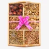 Premium Wooden Dry Fruit Gift Box with Tray including Almonds Walnuts Raisins and Apricots