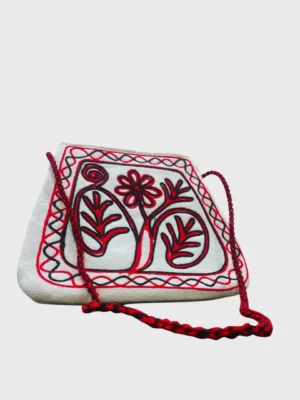 Handmade woolen crossbody bag for women with Chitrali embroidery